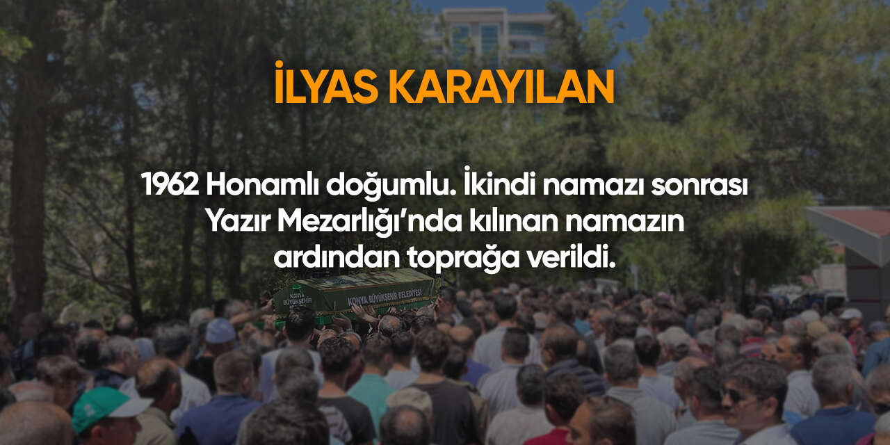 Konya'da bugün vefat edenler | 9 Eylül 2026 2